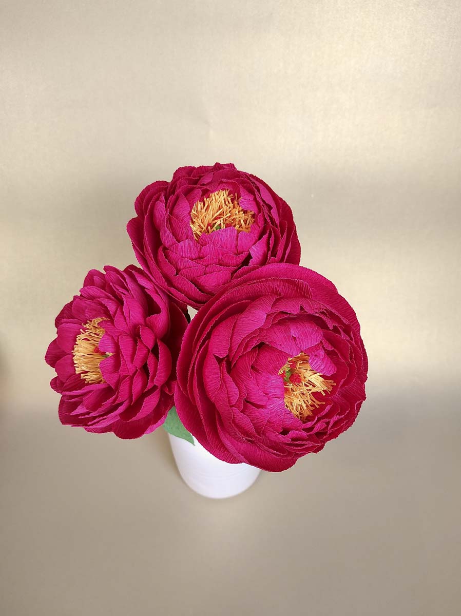 Kis csokor vörös bazsarózsa