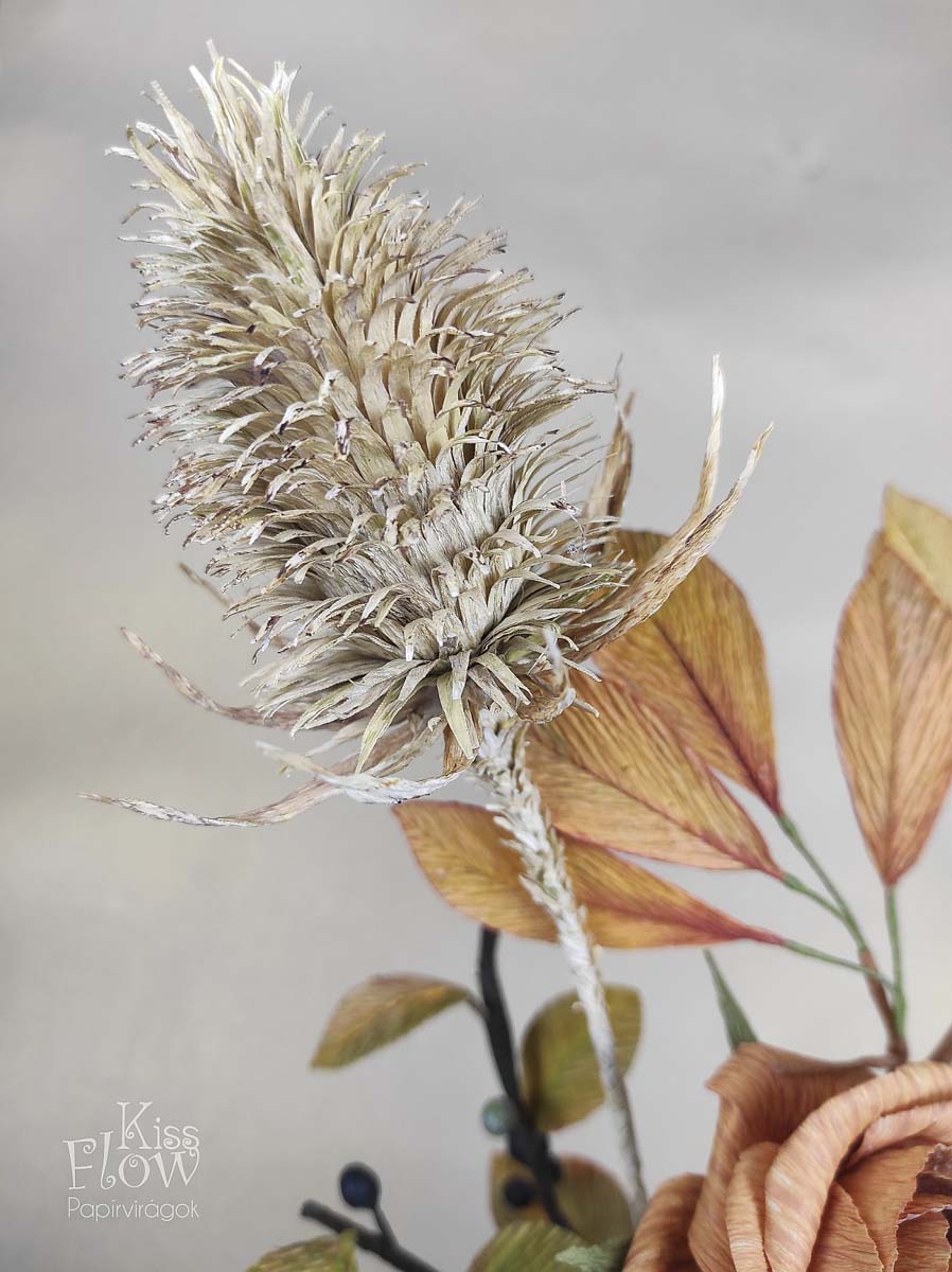 Szárazvirág papírból, mácsonya