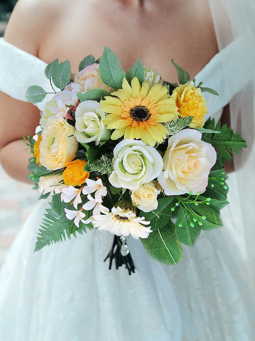 Menyasszonyi csokor papírból