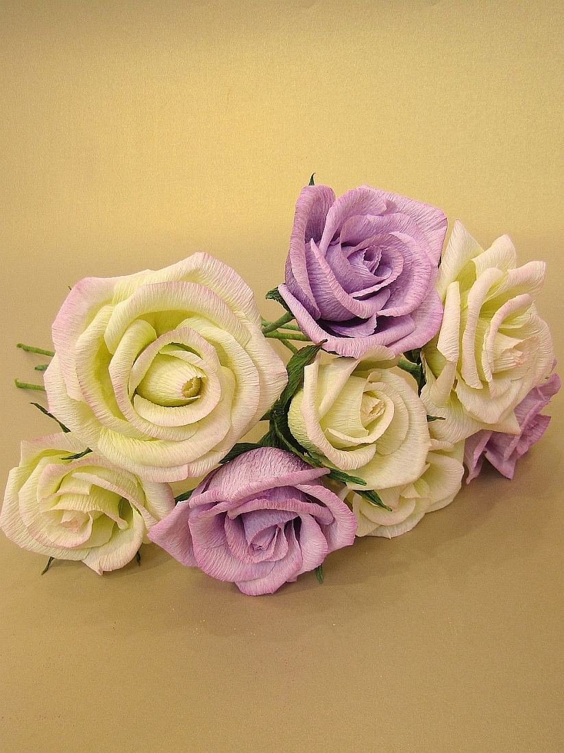 Pasztell papírrózsák