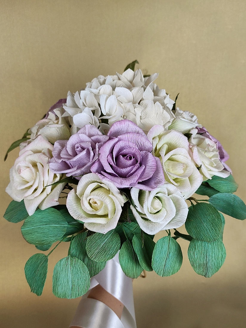 Rózsa és hortenzia csokor